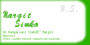 margit simko business card